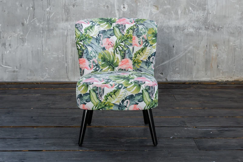 B-Ware KAWOLA Sessel MINGO Velvet Flamingo
