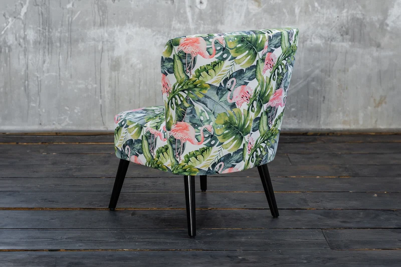 B-Ware KAWOLA Sessel MINGO Velvet Flamingo