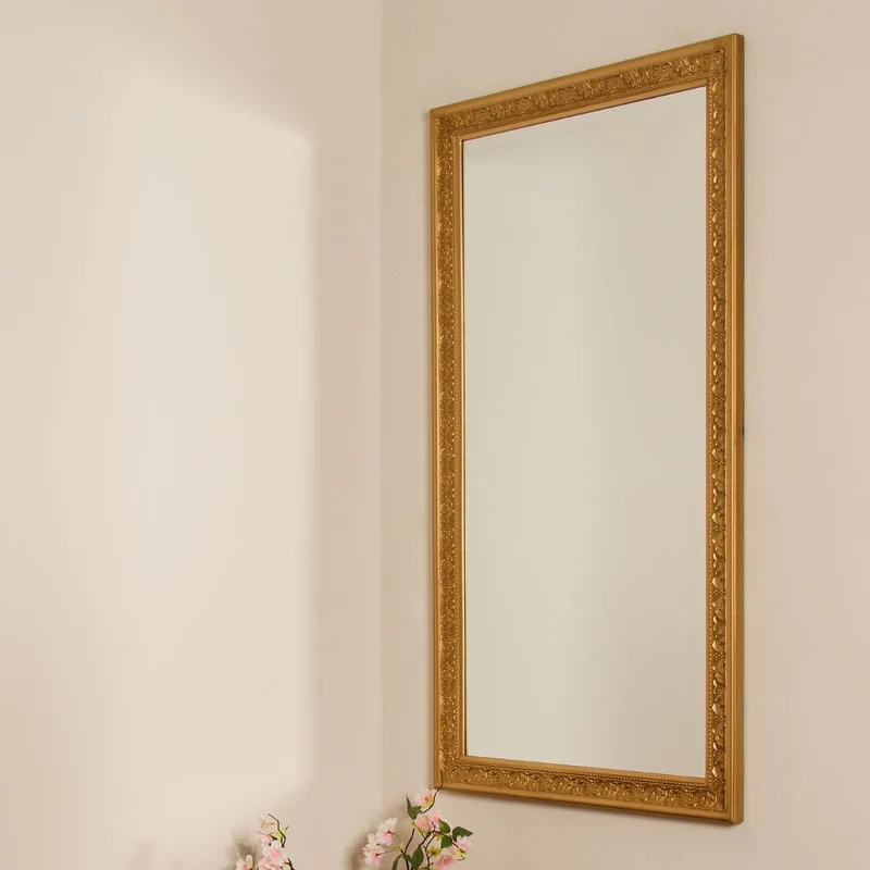 Traumhafter Spiegel FIORAL 132x72cm antik-gold Facette