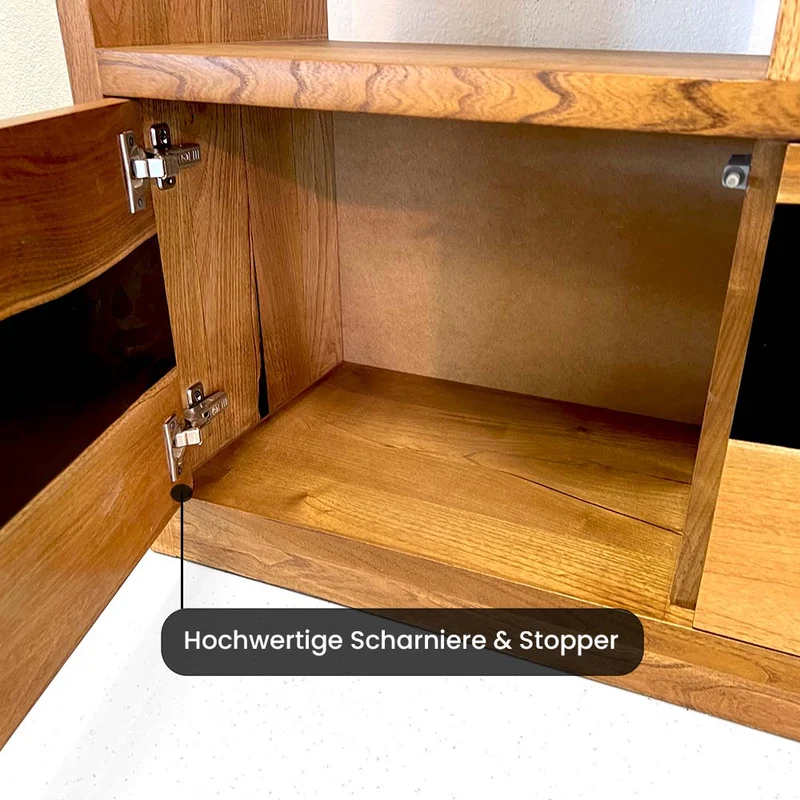 Sideboard-Regal aus Epoxidharz und Massivholz | Akazie