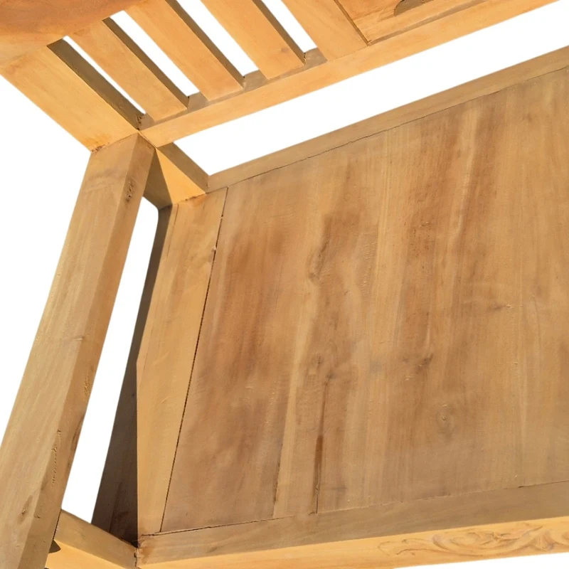 Stabile Teak Sitzbank PADAR 180cm Natural Handarbeit Gartenbank