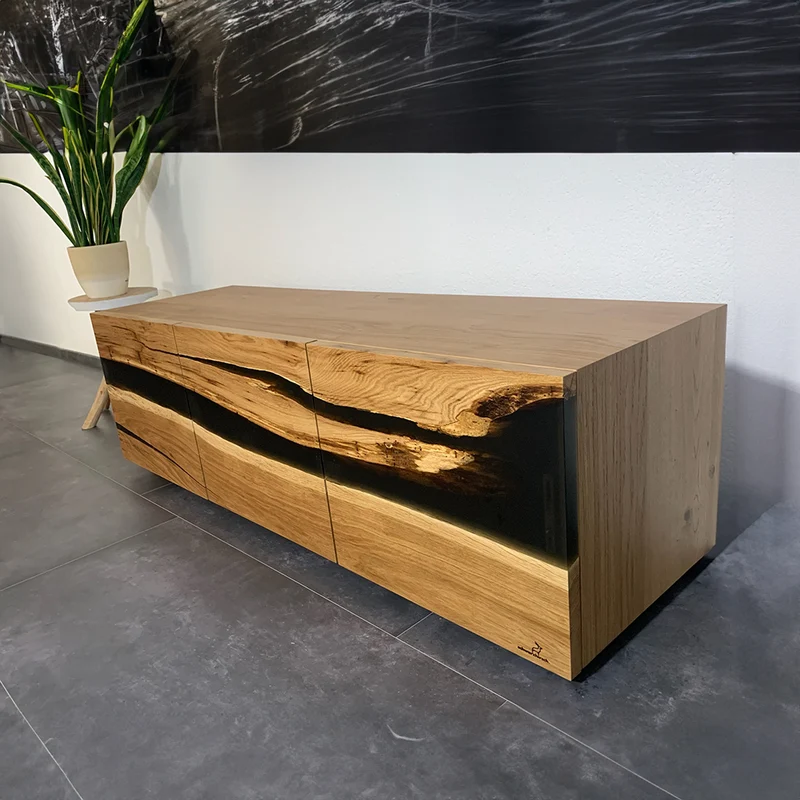 Epoxidharz Sideboard aus Eiche | Modell Kuckuck