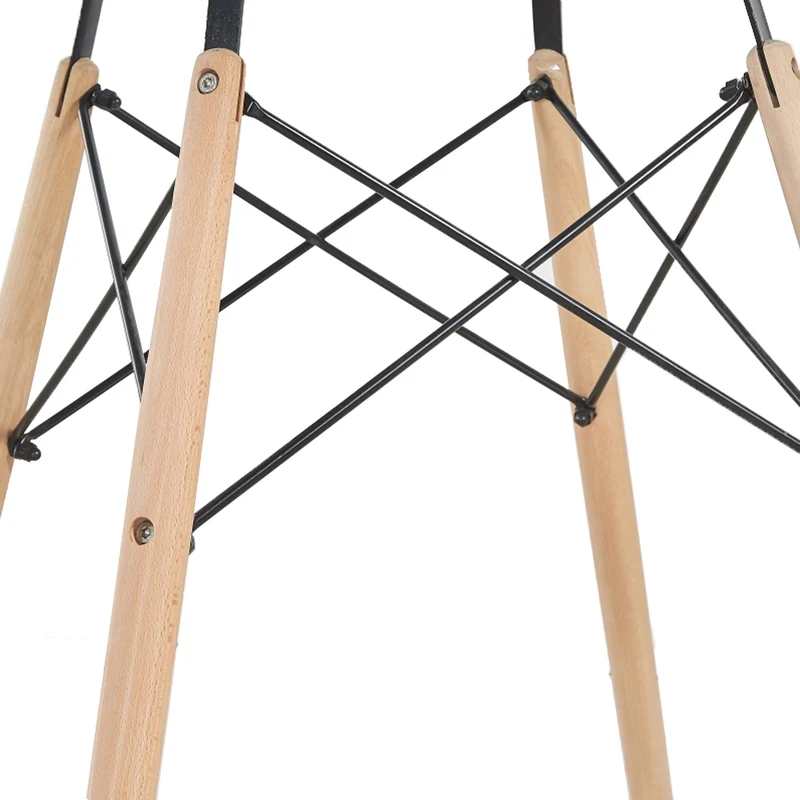 Runder Esstisch aus Glas/MDF mit Buchenbeinen 80 cm - Schwarz/Weiß/Klar-RAY