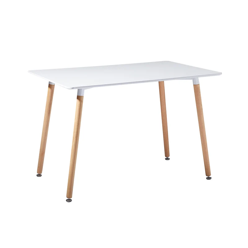 SAGE Rechteckiger Esstisch aus MDF, Beine aus Buche 110 * 70 * 72 cm – Schwarz/Weiß