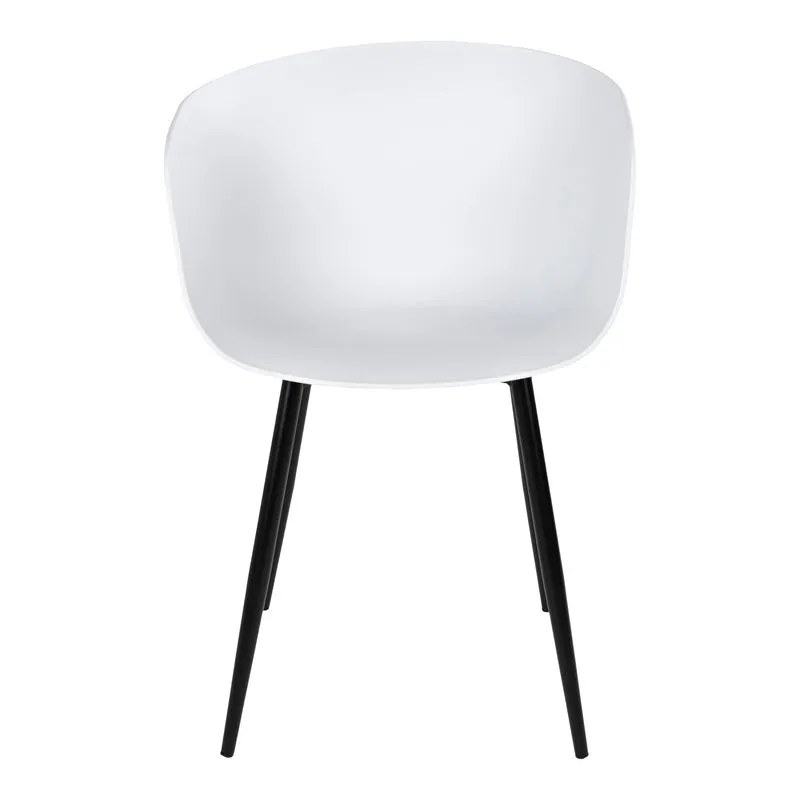 Design Stuhl 2er Set DAVOS weiss Schalensitz