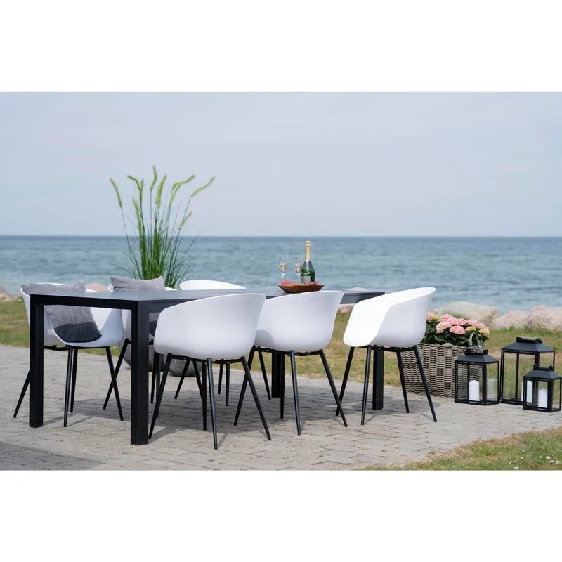 Design Stuhl 2er Set DAVOS weiss Schalensitz