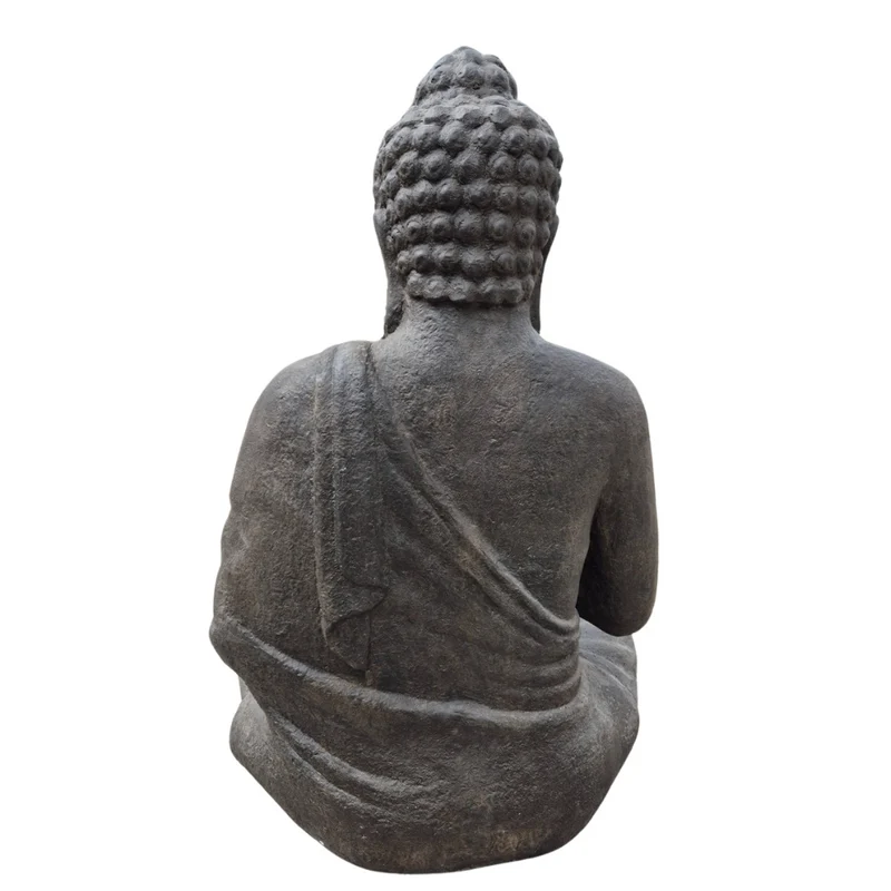 Dekorative Figur BUDDHA PROTECT 120cm antik-schwarz Garten Indoor