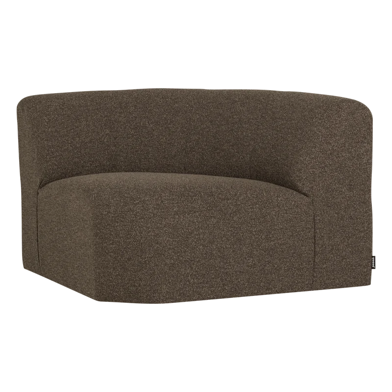 Mojo Base eckelement ronde bouclé braun melange