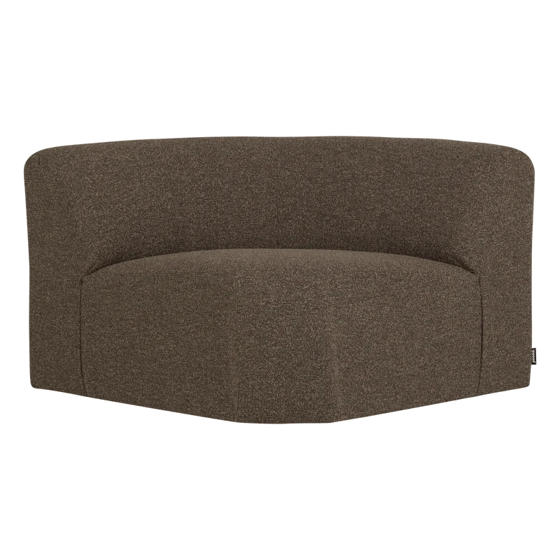 Mojo Base eckelement ronde bouclé braun melange