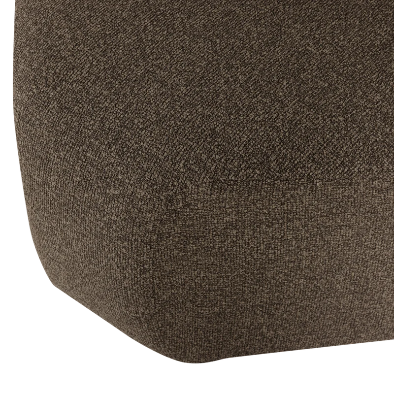 Mojo Base eckelement ronde bouclé braun melange