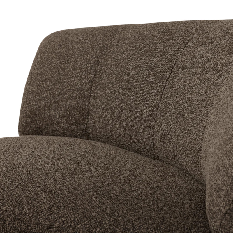 Mojo Base eckelement ronde bouclé braun melange