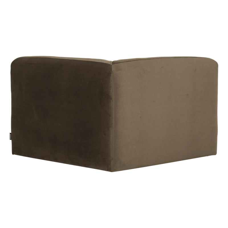 Mojo Base Eckelement rechts Samt Taupe