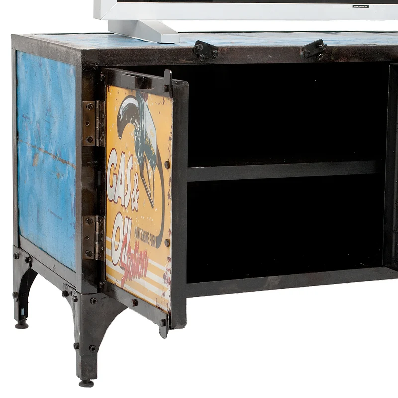 Individuelles TV-Board LOGAM-GASOLINE ca. L120cm recyceltes Metall