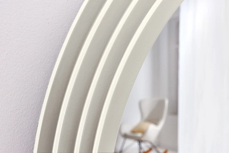 Design Rundbogen Spiegel 160x80cm FORMOSA weiss Wandspiegel