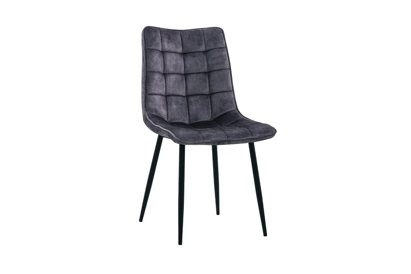 B-Ware KAWOLA Stuhl CLARA Esszimmerstuhl Velvet anthrazit