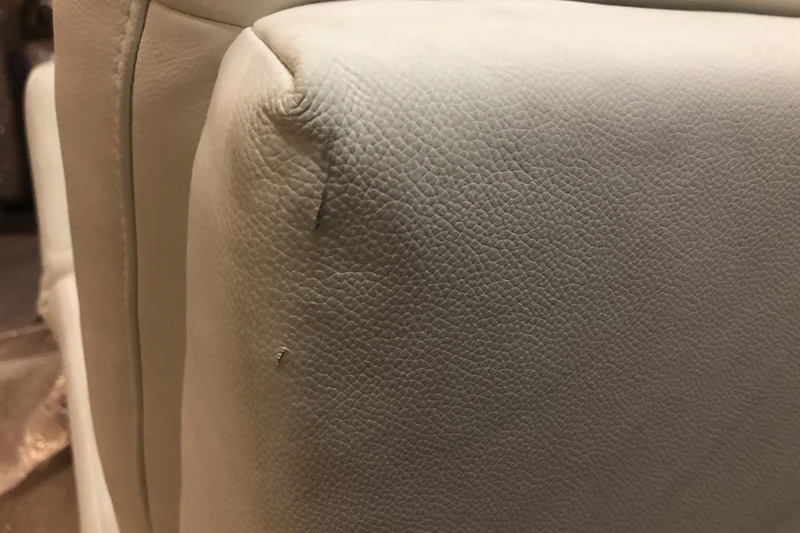 B-Ware KAWOLA Sofa HURRICANE 2-Sitzer Leder weiß