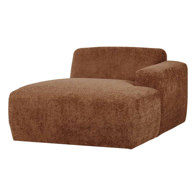 Mojo Base Chaiselongue-Element rechts Wolle Rostbraun