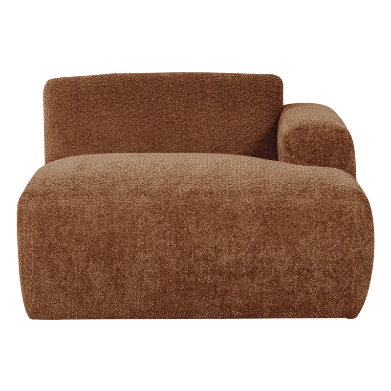 Mojo Base Chaiselongue-Element rechts Wolle Rostbraun