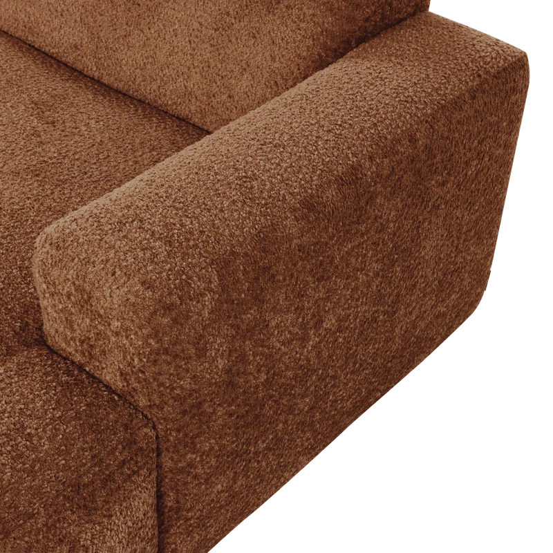 Mojo Base Chaiselongue-Element rechts Wolle Rostbraun