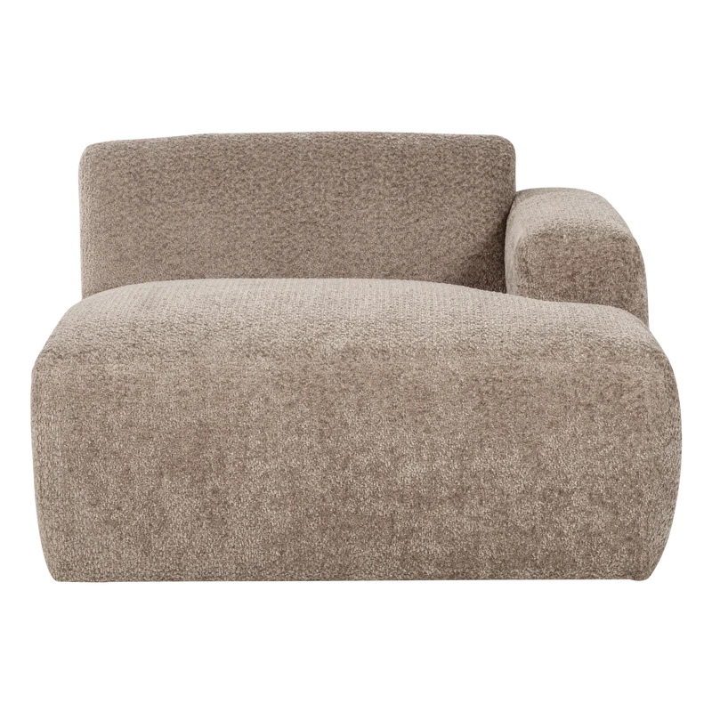 Mojo base chaise longue element rechts wolle dunkelsand