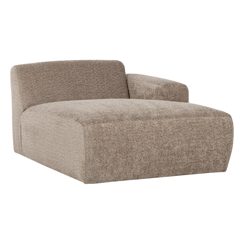 Mojo base chaise longue element rechts wolle dunkelsand