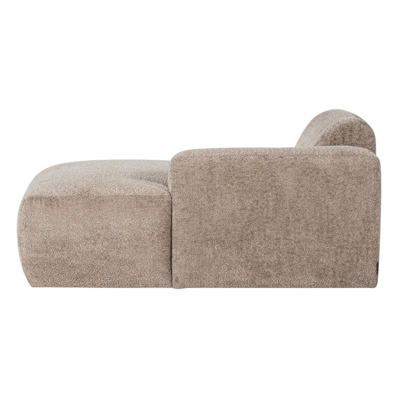 Mojo base chaise longue element rechts wolle dunkelsand