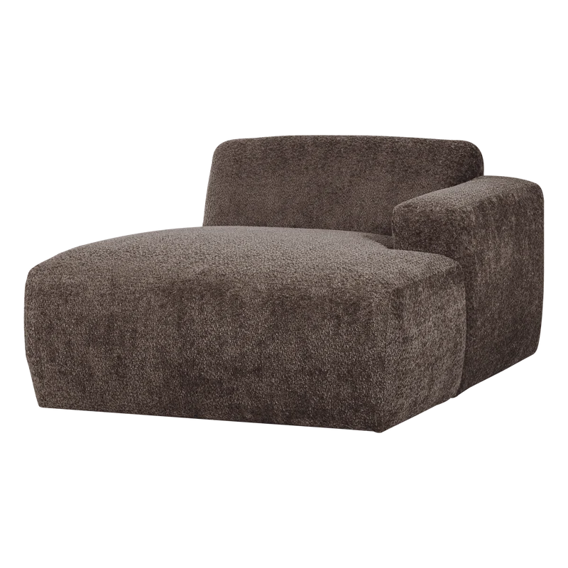 Mojo Base chaise longue element rechts wolle braun