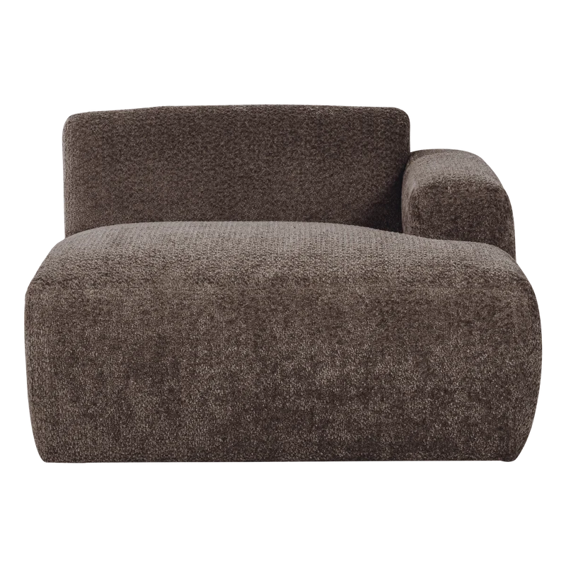 Mojo Base chaise longue element rechts wolle braun