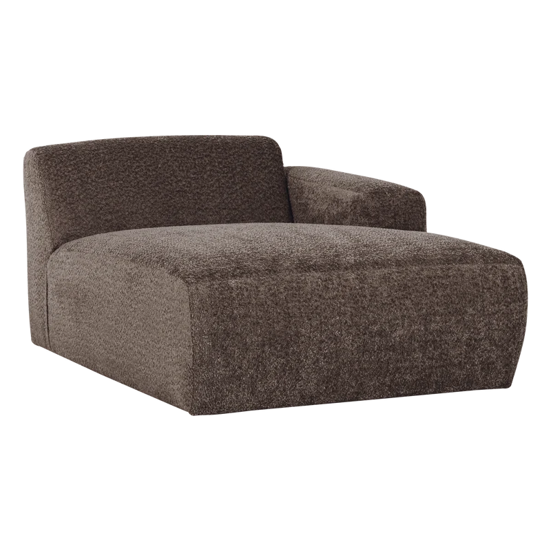 Mojo Base chaise longue element rechts wolle braun