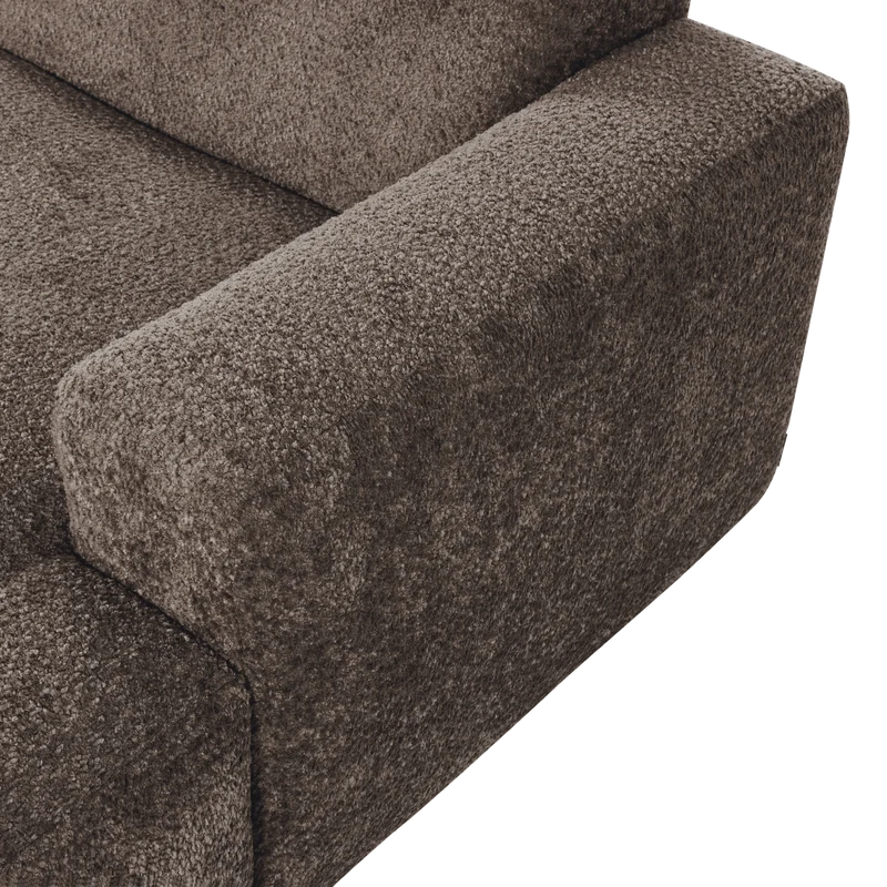 Mojo Base chaise longue element rechts wolle braun