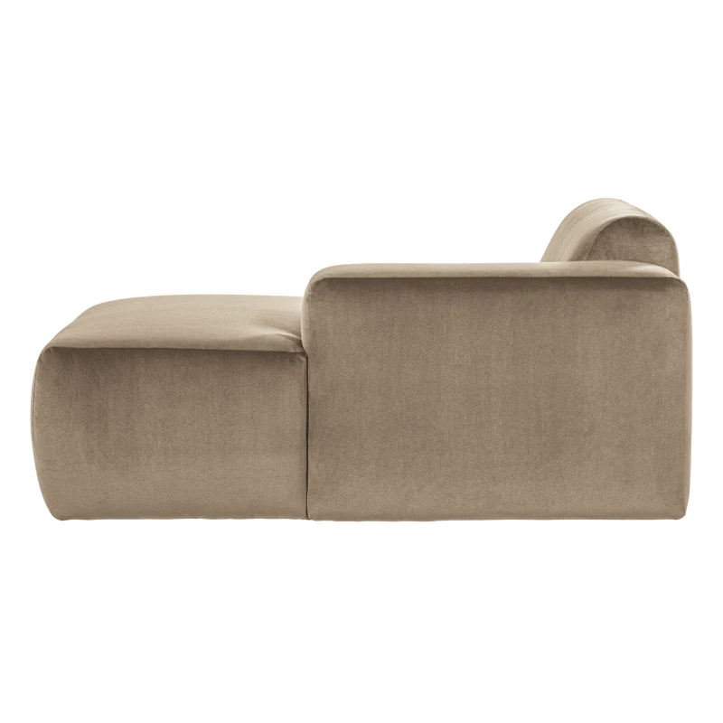 Mojo Base Chaise longue Element rechts Samt Khaki