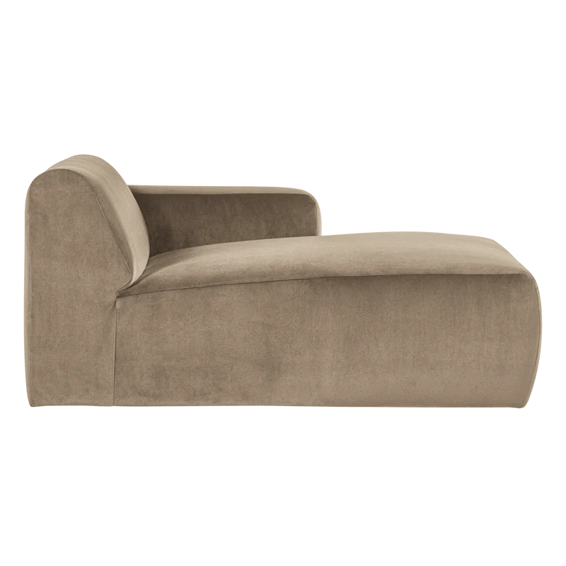 Mojo Base Chaise longue Element rechts Samt Khaki