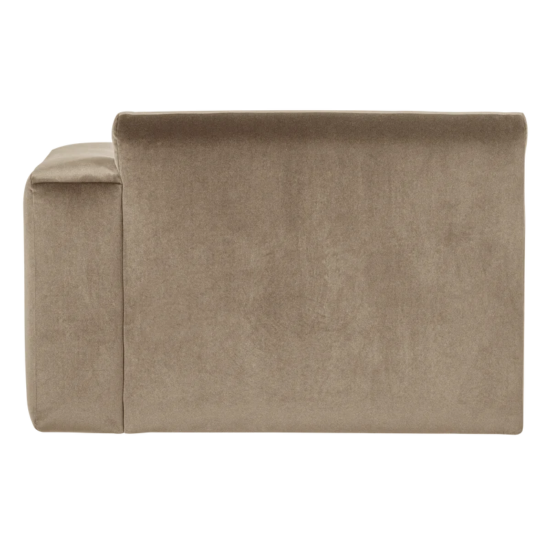 Mojo Base Chaise longue Element rechts Samt Khaki
