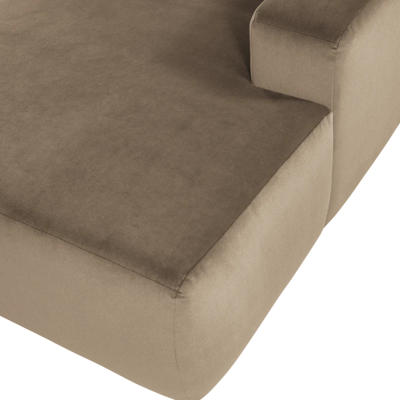 Mojo Base Chaise longue Element rechts Samt Khaki
