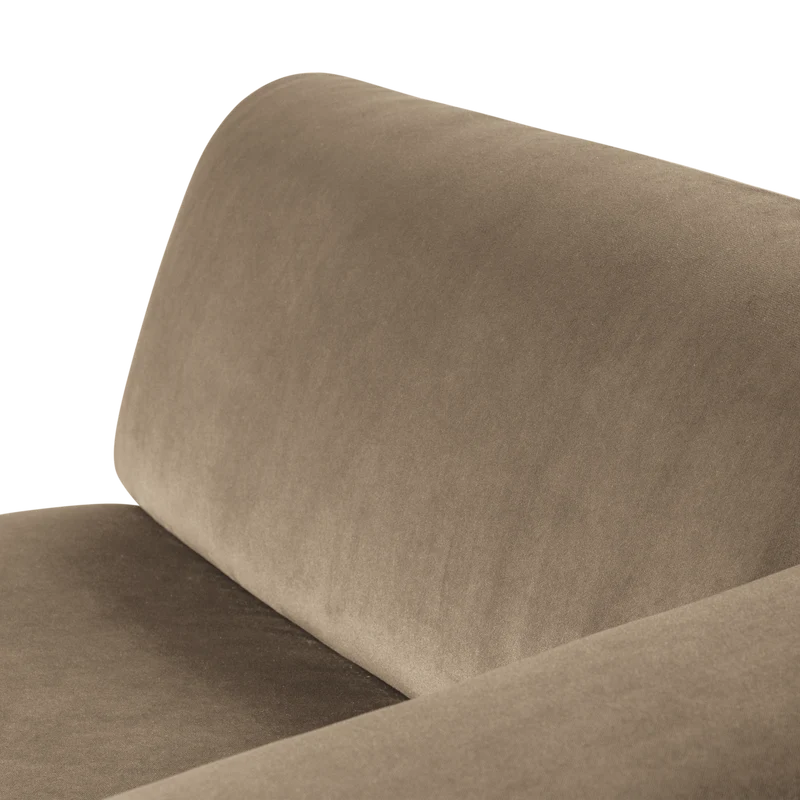 Mojo Base Chaise longue Element rechts Samt Khaki