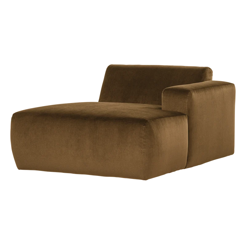 Mojo Base chaise longue element rechts samt honiggelb