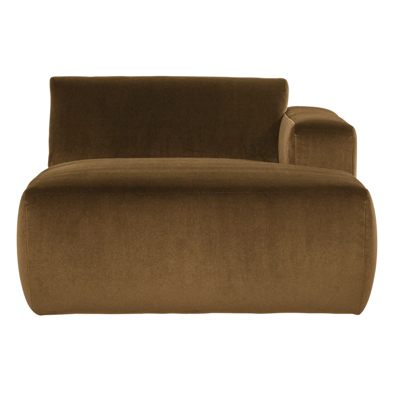 Mojo Base chaise longue element rechts samt honiggelb