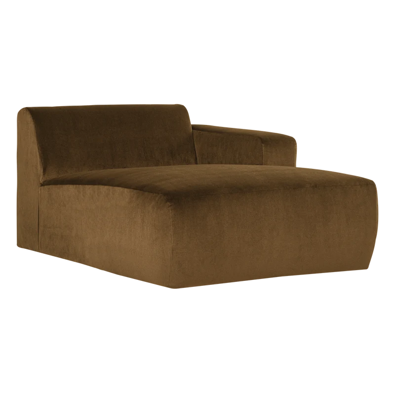 Mojo Base chaise longue element rechts samt honiggelb