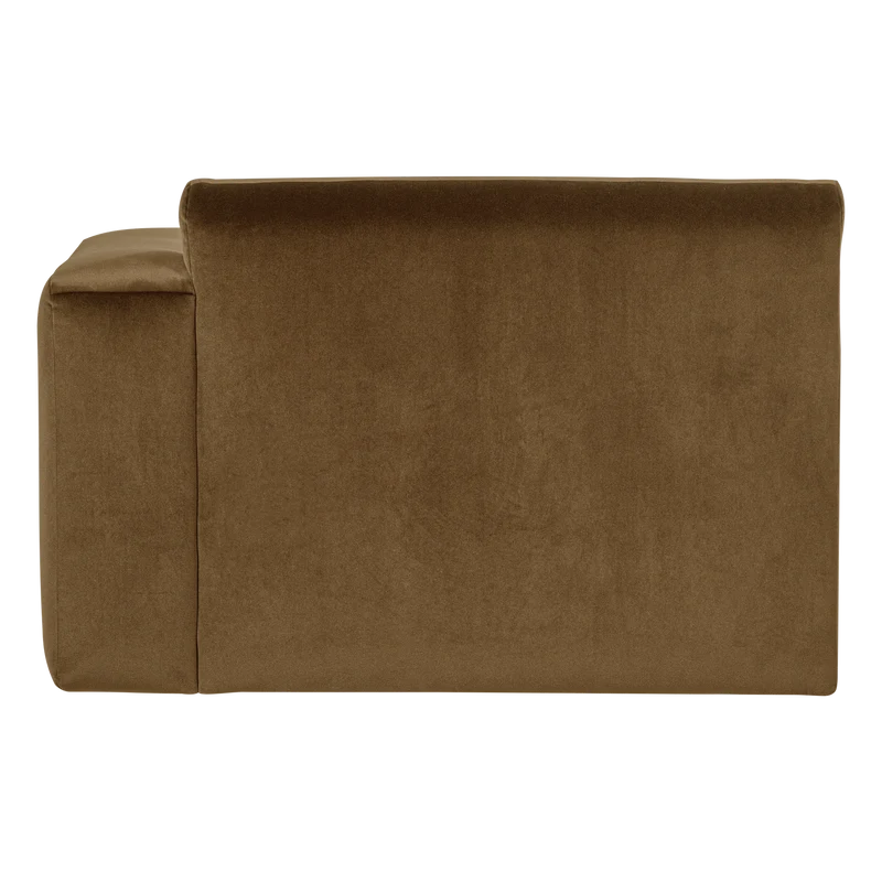 Mojo Base chaise longue element rechts samt honiggelb