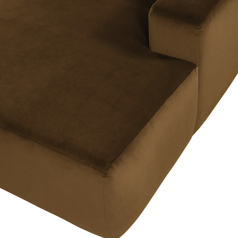 Mojo Base chaise longue element rechts samt honiggelb