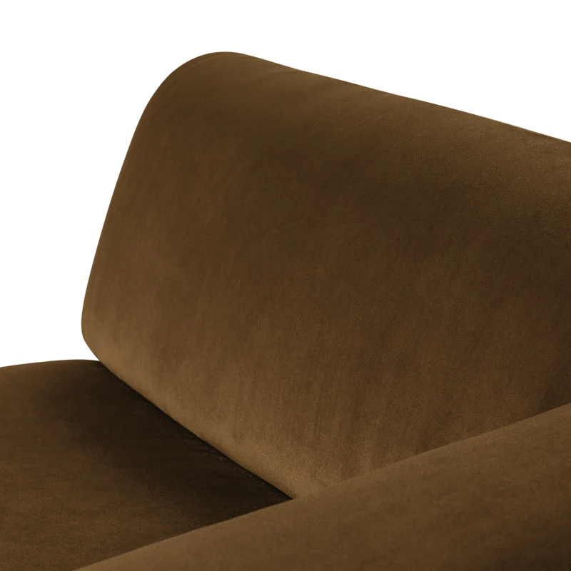Mojo Base chaise longue element rechts samt honiggelb