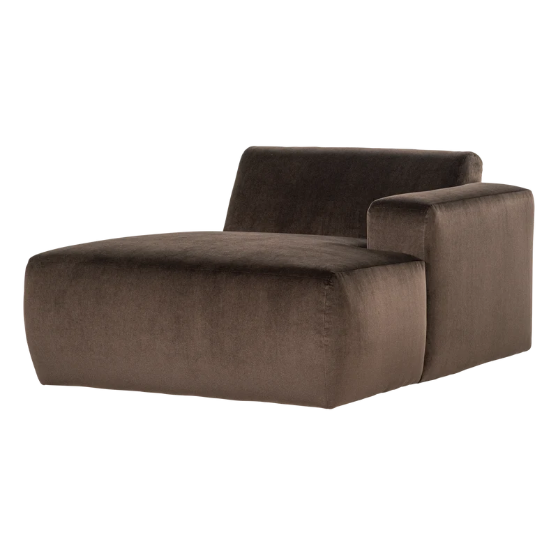 Mojo Base chaise longue element rechts samt braun