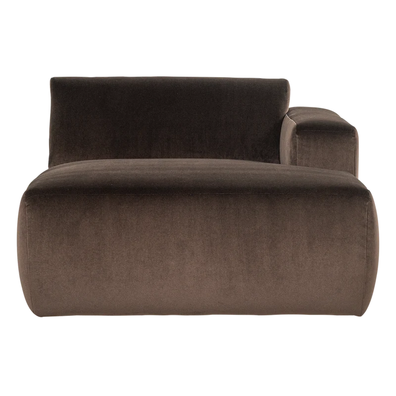Mojo Base chaise longue element rechts samt braun