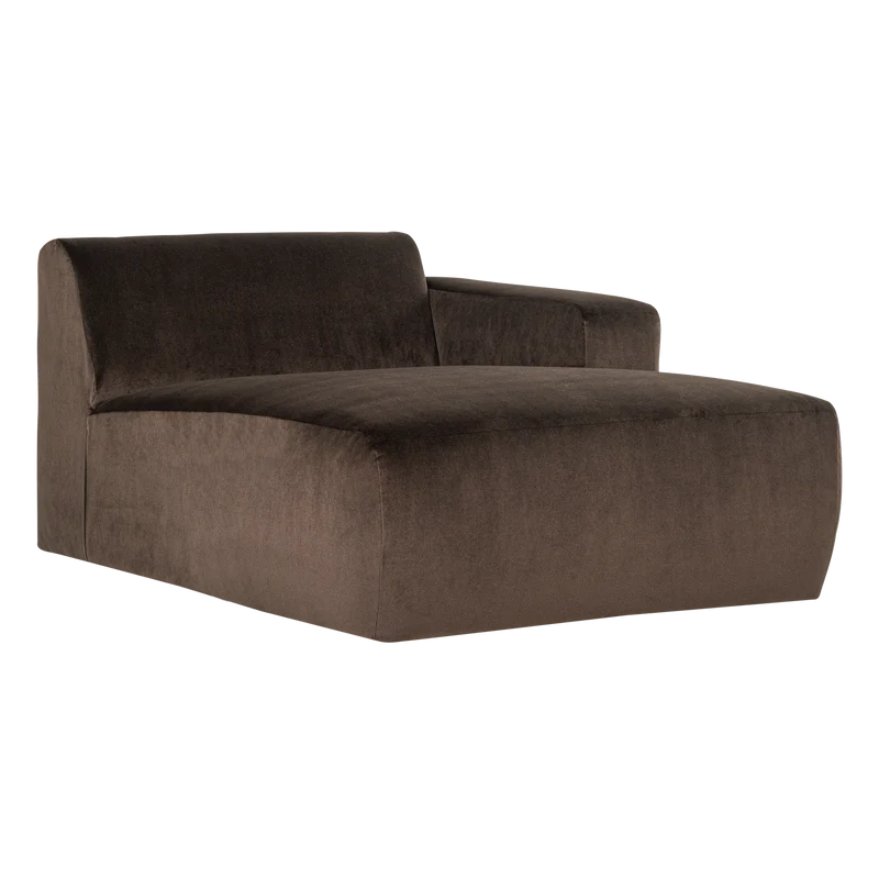 Mojo Base chaise longue element rechts samt braun