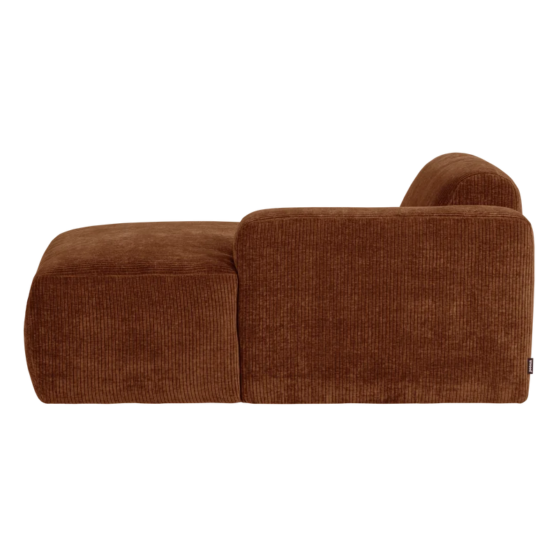 Mojo Base chaise longue element rechts rib Rostbraun