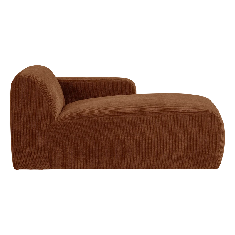 Mojo Base chaise longue element rechts rib Rostbraun
