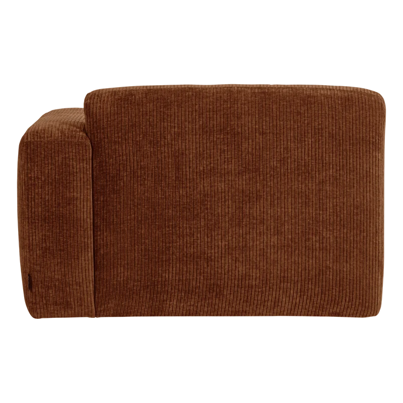 Mojo Base chaise longue element rechts rib Rostbraun