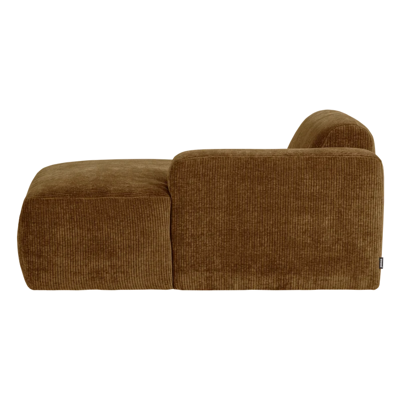 Mojo base chaise longue element rechts rib honinggelb