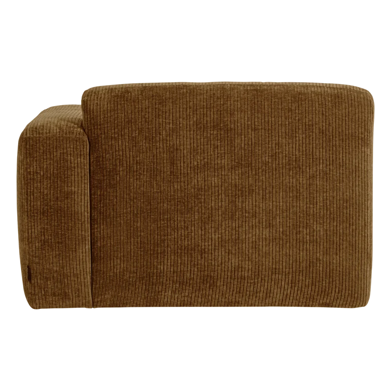 Mojo base chaise longue element rechts rib honinggelb