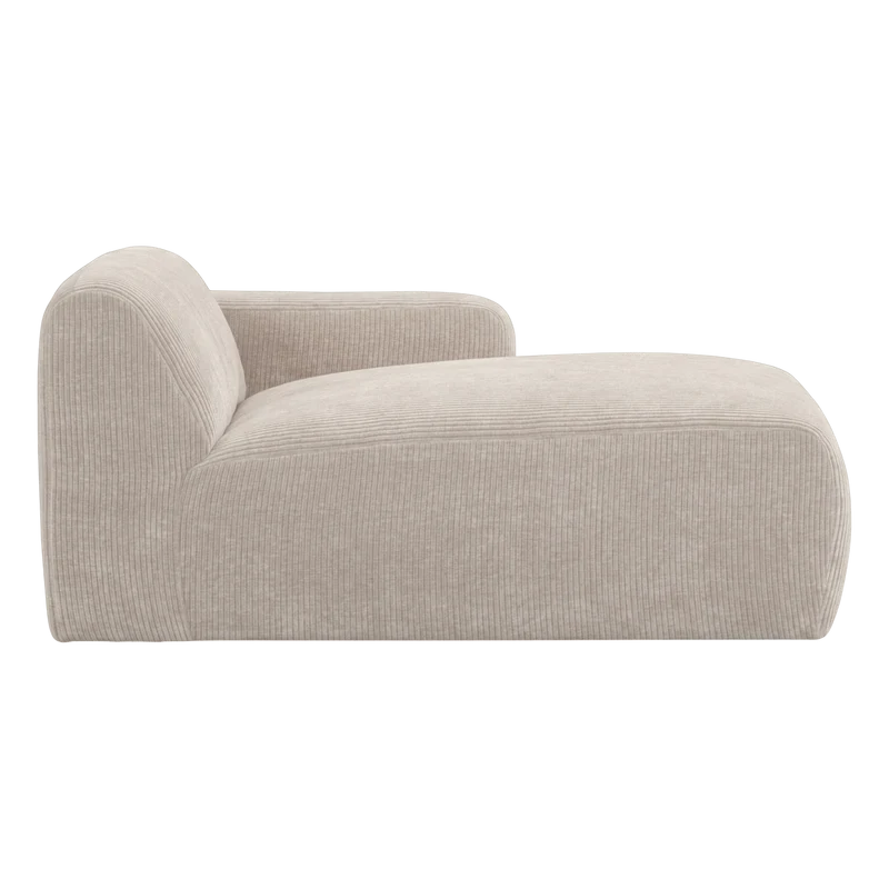 Mojo Base chaise longue element rechts gerippter ecru